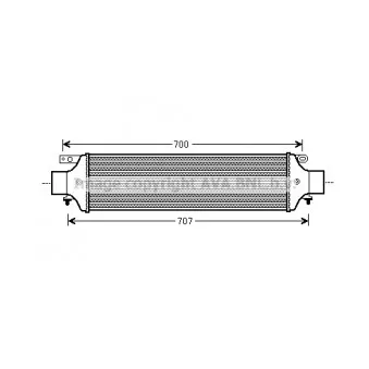 Intercooler, échangeur AVA QUALITY COOLING FT4364