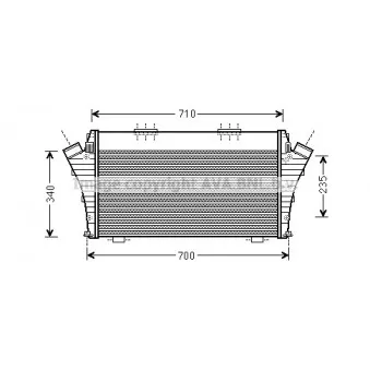 Intercooler, échangeur AVA QUALITY COOLING FT4389