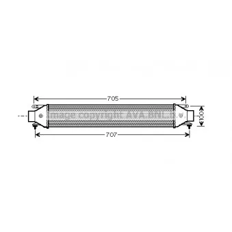 Intercooler, échangeur AVA QUALITY COOLING FT4392