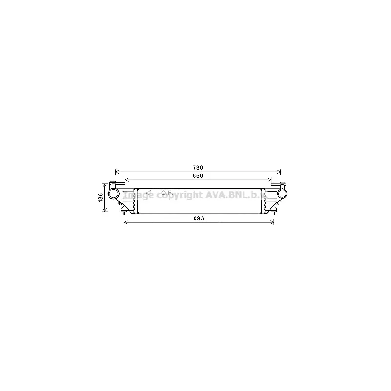 Intercooler, échangeur AVA QUALITY COOLING FT4415