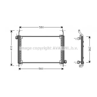 Condenseur, climatisation AVA QUALITY COOLING FT5127