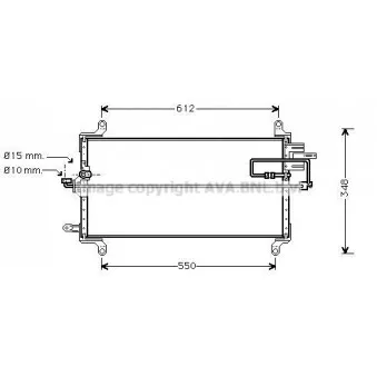 Condenseur, climatisation AVA QUALITY COOLING FT5128D