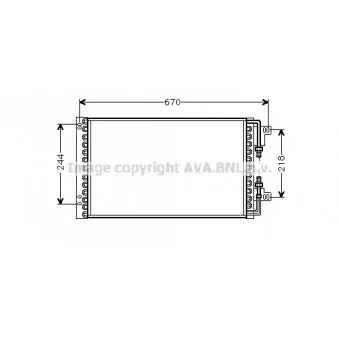 Condenseur, climatisation AVA QUALITY COOLING FT5157