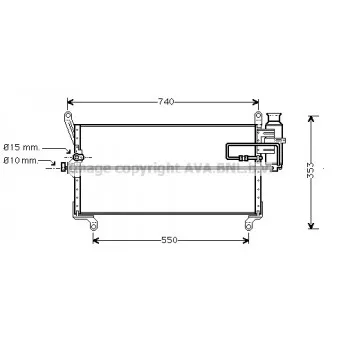 Condenseur, climatisation AVA QUALITY COOLING FT5168