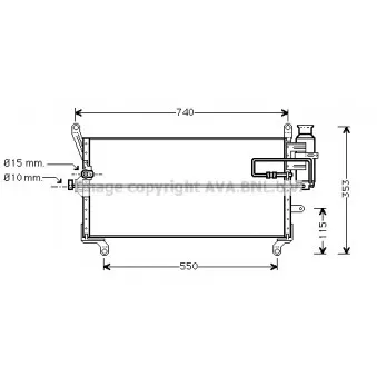 Condenseur, climatisation AVA QUALITY COOLING FT5169