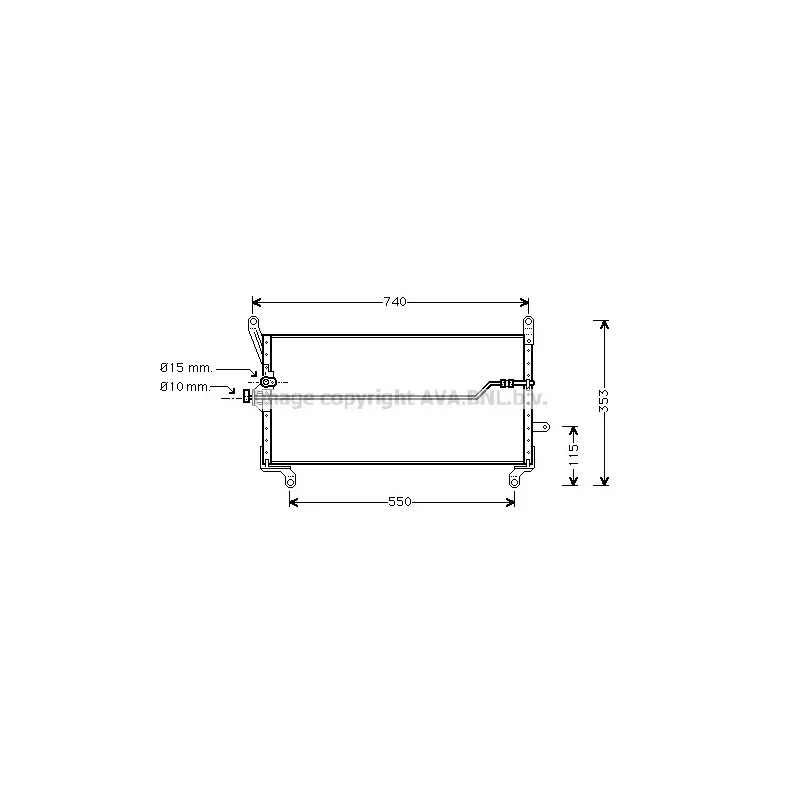Condenseur, climatisation AVA QUALITY COOLING FT5171