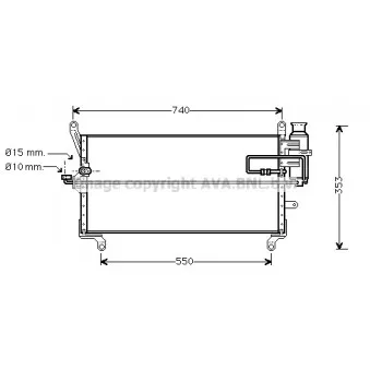Condenseur, climatisation AVA QUALITY COOLING FT5178