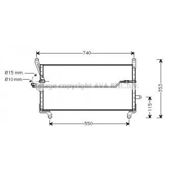 Condenseur, climatisation AVA QUALITY COOLING FT5179