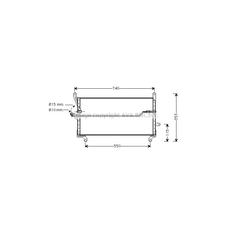 Condenseur, climatisation AVA QUALITY COOLING FT5179