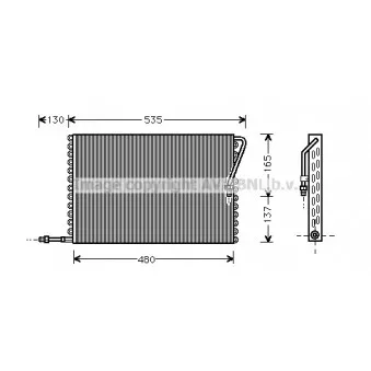 Condenseur, climatisation AVA QUALITY COOLING FT5195