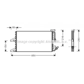 Condenseur, climatisation AVA QUALITY COOLING FT5205