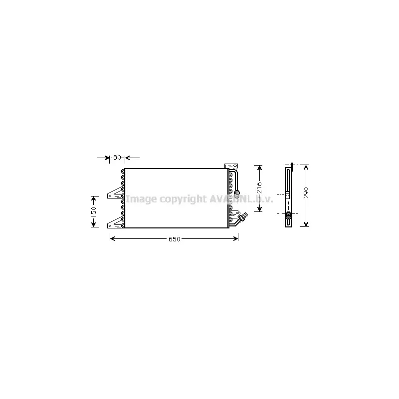 Condenseur, climatisation AVA QUALITY COOLING FT5205