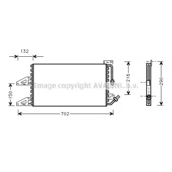 Condenseur, climatisation AVA QUALITY COOLING FT5215