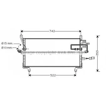 Condenseur, climatisation AVA QUALITY COOLING FT5216D