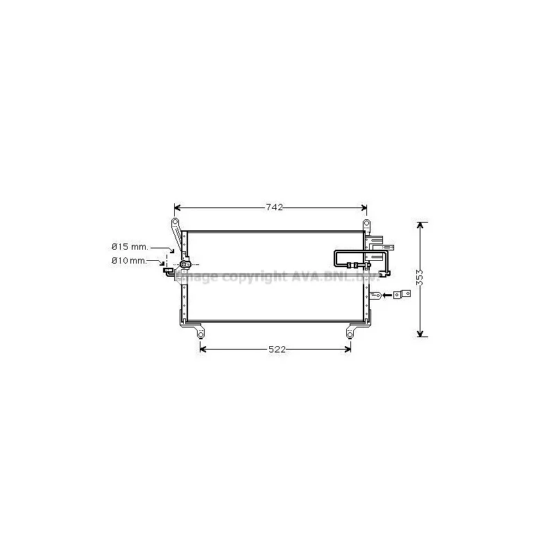 Condenseur, climatisation AVA QUALITY COOLING FT5216D
