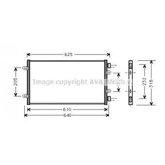 Condenseur, climatisation AVA QUALITY COOLING FT5219