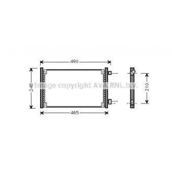 Condenseur, climatisation AVA QUALITY COOLING FT5223