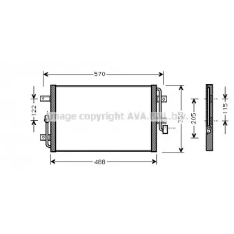 Condenseur, climatisation AVA QUALITY COOLING FT5245