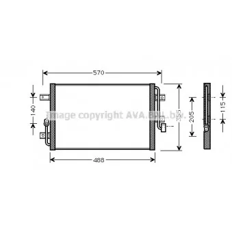 Condenseur, climatisation AVA QUALITY COOLING FT5246