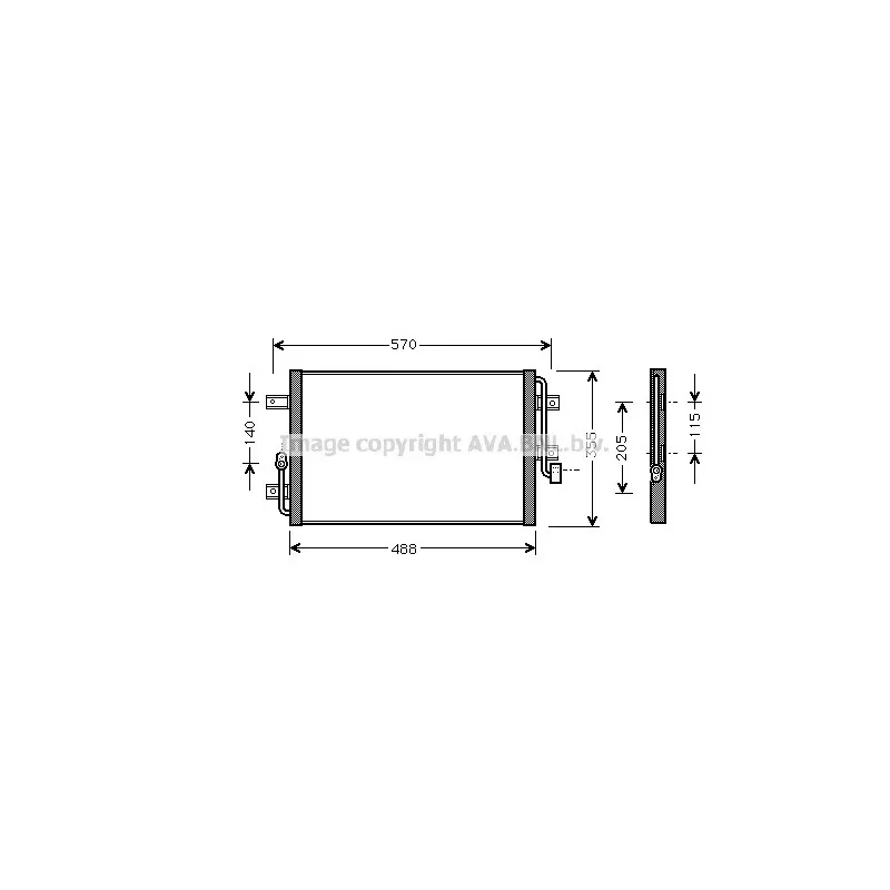 Condenseur, climatisation AVA QUALITY COOLING FT5246