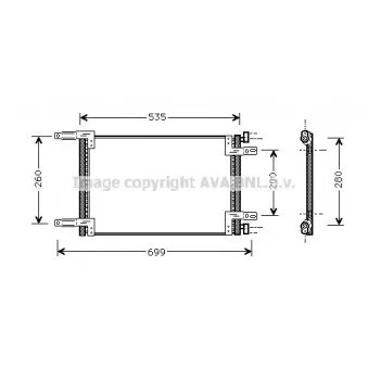Condenseur, climatisation AVA QUALITY COOLING FT5248
