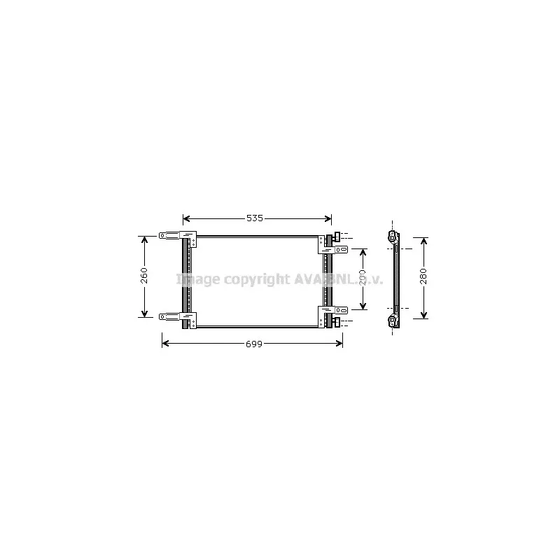 Condenseur, climatisation AVA QUALITY COOLING FT5248