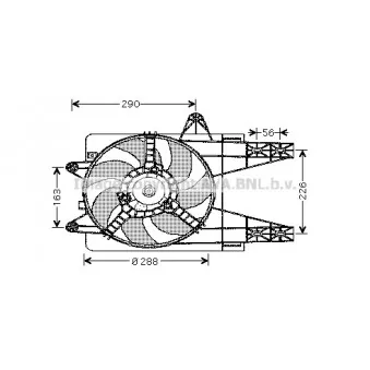 Ventilateur, refroidissement du moteur AVA QUALITY COOLING FT7284