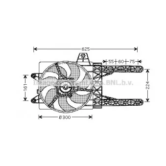 Ventilateur, refroidissement du moteur AVA QUALITY COOLING FT7285