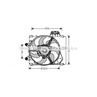 Ventilateur, refroidissement du moteur AVA QUALITY COOLING FT7286