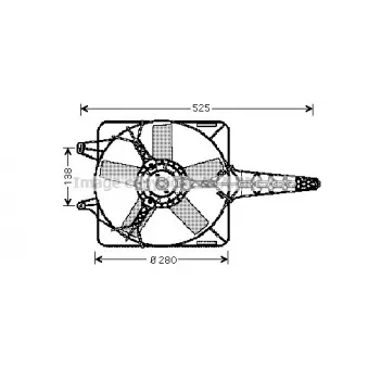 Ventilateur, refroidissement du moteur AVA QUALITY COOLING
