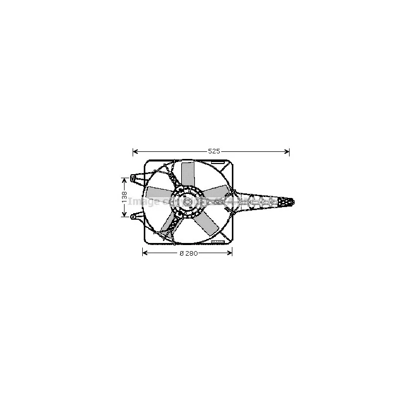 Ventilateur, refroidissement du moteur AVA QUALITY COOLING FT7501