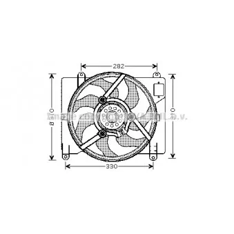Ventilateur, refroidissement du moteur AVA QUALITY COOLING FT7503