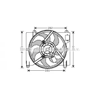 Ventilateur, refroidissement du moteur AVA QUALITY COOLING FT7504