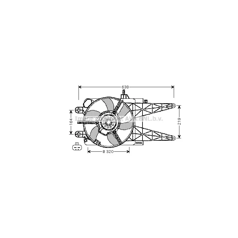 Ventilateur, refroidissement du moteur AVA QUALITY COOLING FT7507