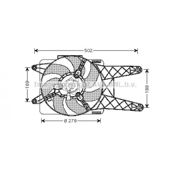 Ventilateur, refroidissement du moteur AVA QUALITY COOLING FT7512