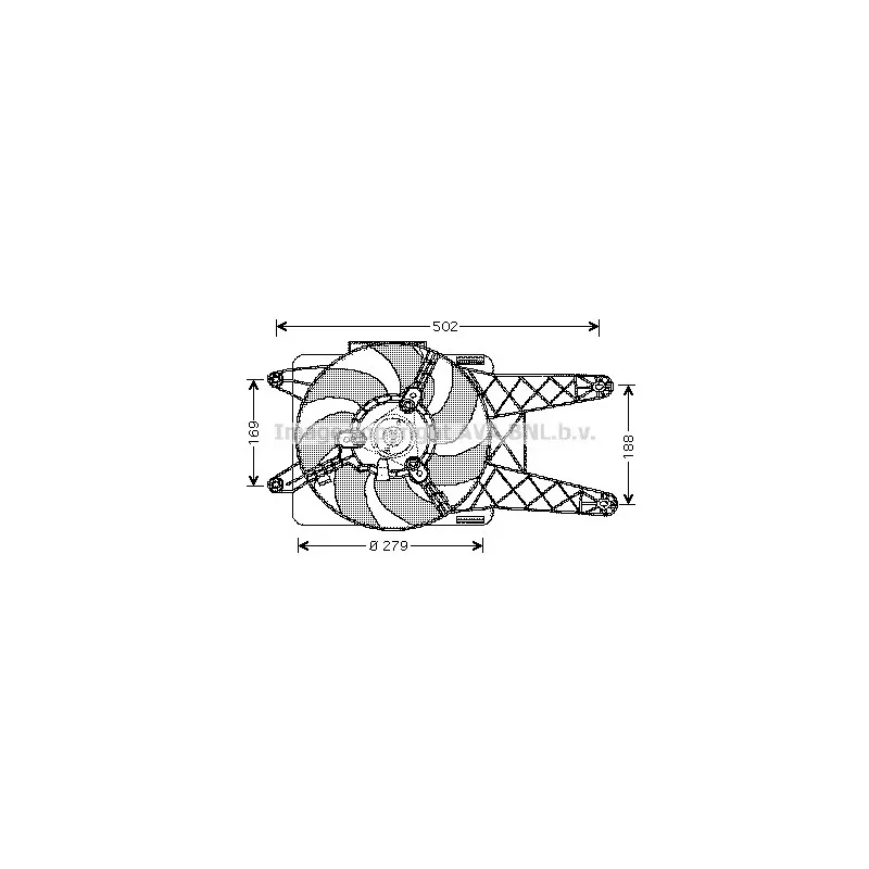 Ventilateur, refroidissement du moteur AVA QUALITY COOLING FT7512