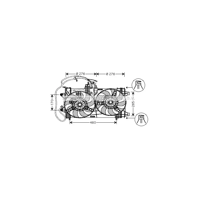 Ventilateur, refroidissement du moteur AVA QUALITY COOLING FT7518