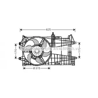 Ventilateur, refroidissement du moteur AVA QUALITY COOLING