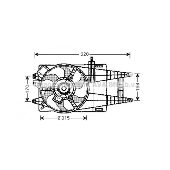 Ventilateur, refroidissement du moteur AVA QUALITY COOLING FT7520
