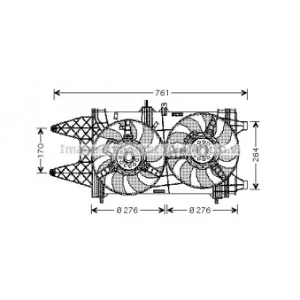 Ventilateur, refroidissement du moteur AVA QUALITY COOLING