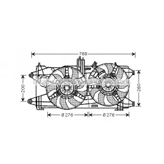 Ventilateur, refroidissement du moteur AVA QUALITY COOLING FT7522