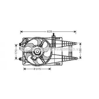 Ventilateur, refroidissement du moteur AVA QUALITY COOLING FT7524