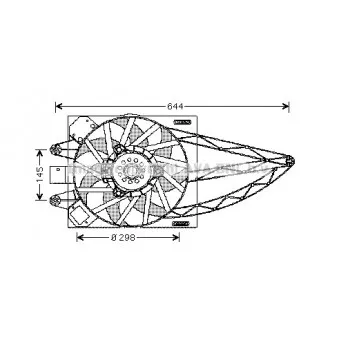 Ventilateur, refroidissement du moteur AVA QUALITY COOLING FT7526