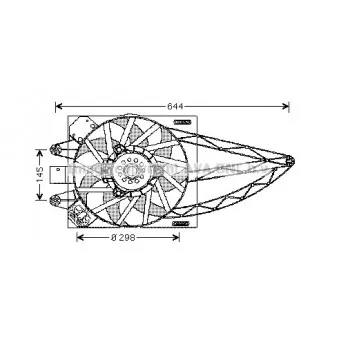 Ventilateur, refroidissement du moteur AVA QUALITY COOLING FT7528