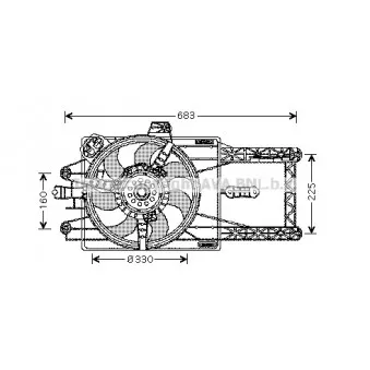 Ventilateur, refroidissement du moteur AVA QUALITY COOLING FT7529