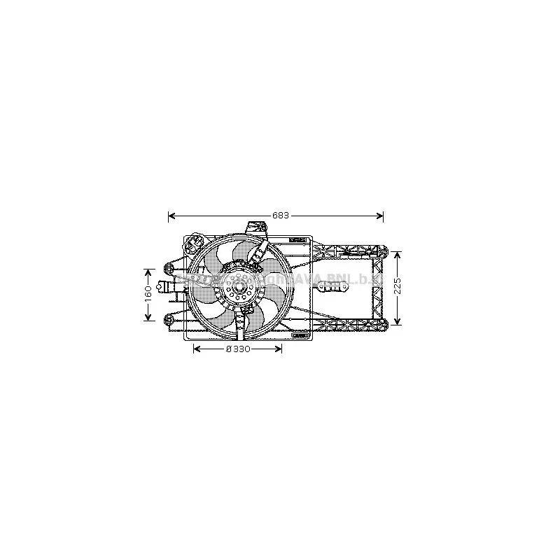 Ventilateur, refroidissement du moteur AVA QUALITY COOLING FT7529