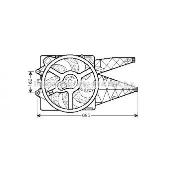 Ventilateur, refroidissement du moteur AVA QUALITY COOLING FT7530