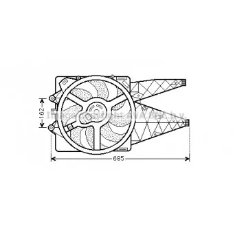 Ventilateur, refroidissement du moteur AVA QUALITY COOLING FT7531
