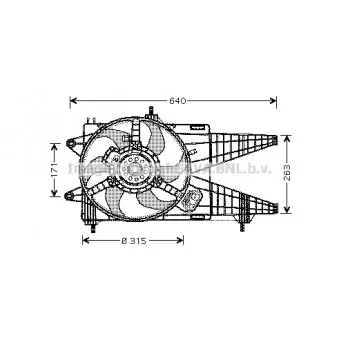 Ventilateur, refroidissement du moteur AVA QUALITY COOLING FT7536