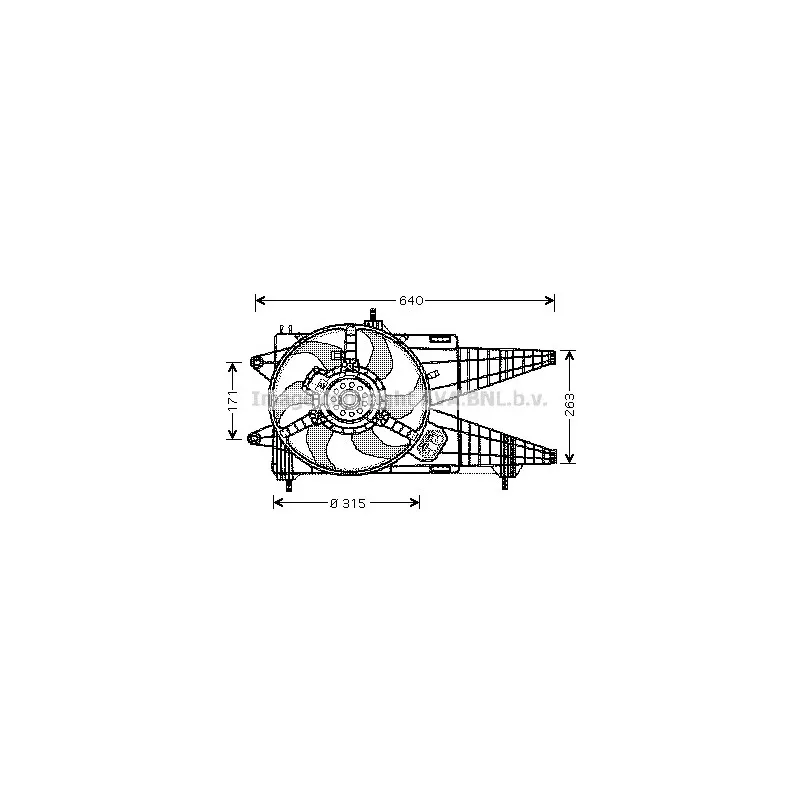 Ventilateur, refroidissement du moteur AVA QUALITY COOLING FT7536